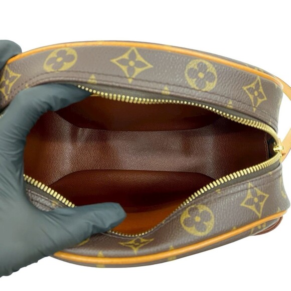 LOUIS VUITTON Vintage Brown Monogram Leather Pochette Shoulder Bag - Picture 9 of 10